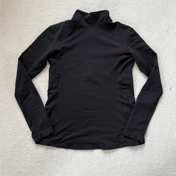 Nike Womens Pro Hyperwarm Top Size XL Black Pullover 1/2 Zip Long Sleeve 803140 - Picture 7 of 9